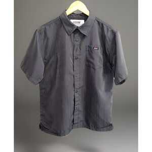 Vtg. Dickies Collared Shirt Short Sleeve Skater - Charcoal Grey - Sz. XL (14/16)